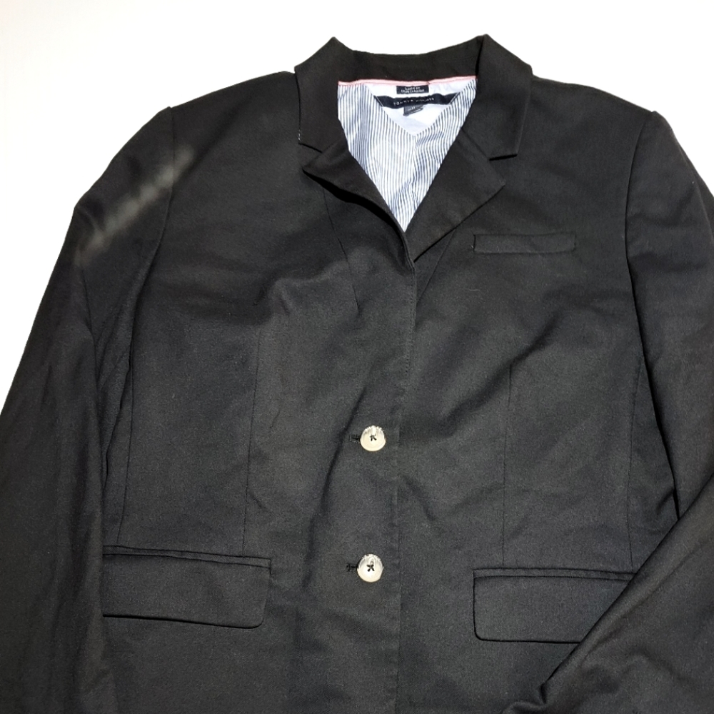Tommy Hilfiger Womens Dress Coat~Blazer Black S 10